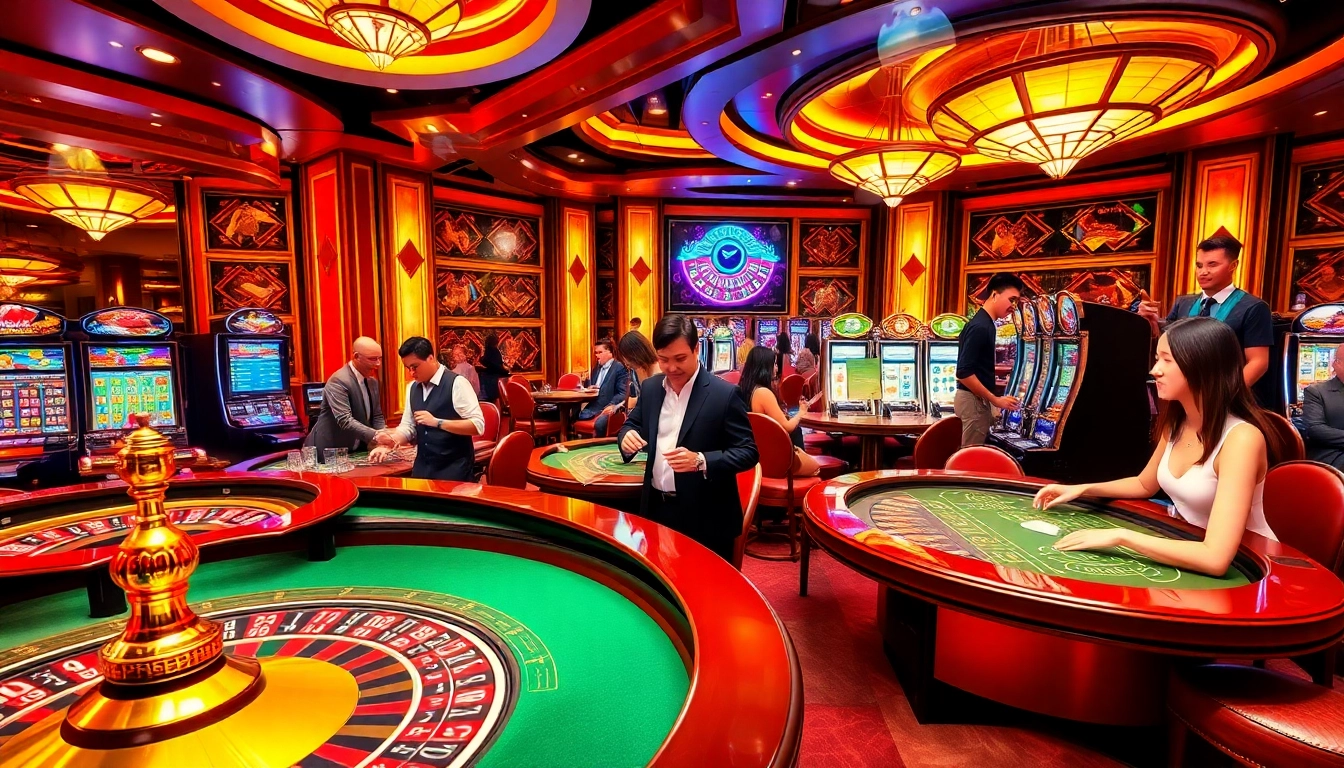 Experience the excitement at NHÀ CÁI HBBET with vibrant casino games and engaging players.