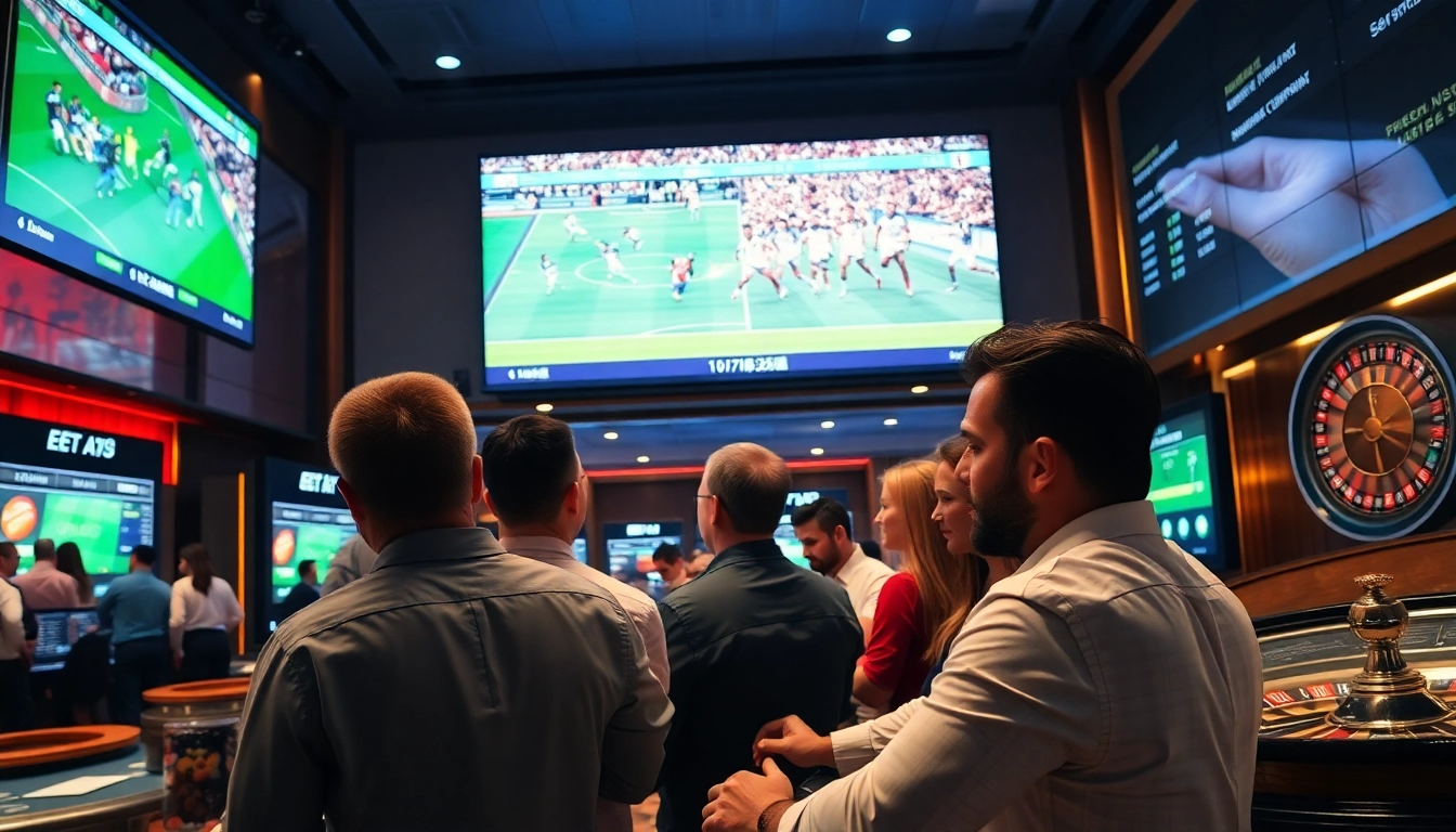 Understanding how to bet on football (แทงบอลยังไง) in a thrilling sports betting environment with dynamic visuals.