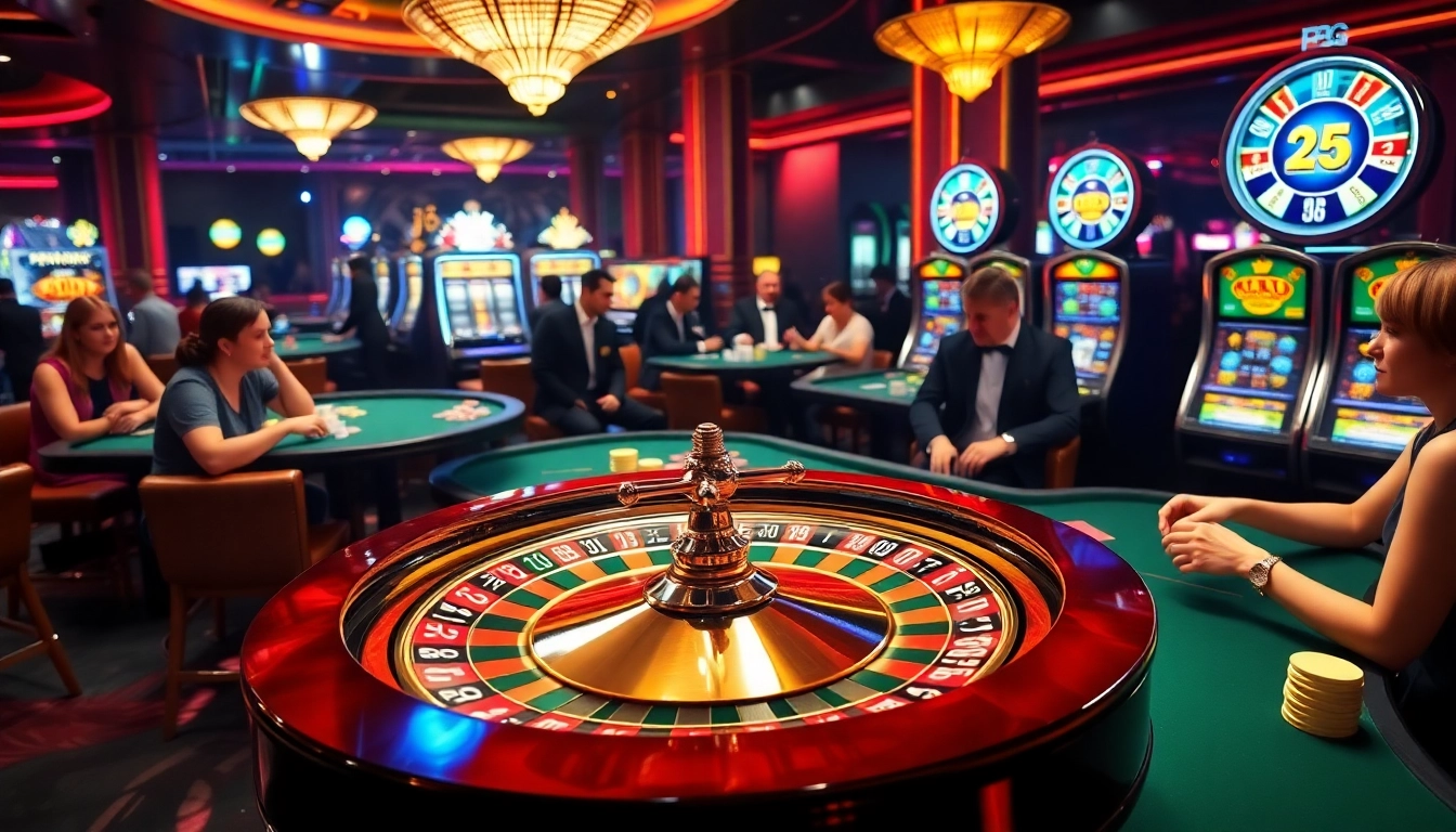 Experience an exciting moment at the KJC website with players engaged in diverse casino games.