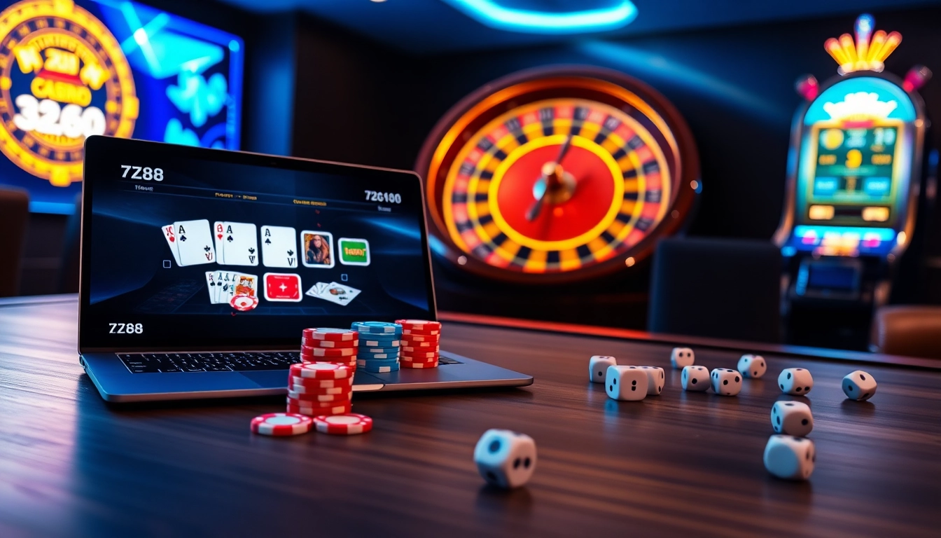 Engaging online poker and roulette action on https://hz88.forum/ with professional casino chips and cards