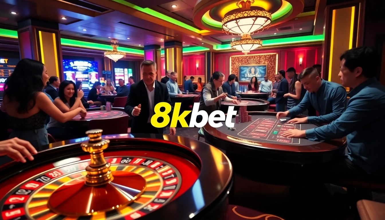 Experience high-stakes gaming at 8kbet with vibrant tables and thrilling casino action.