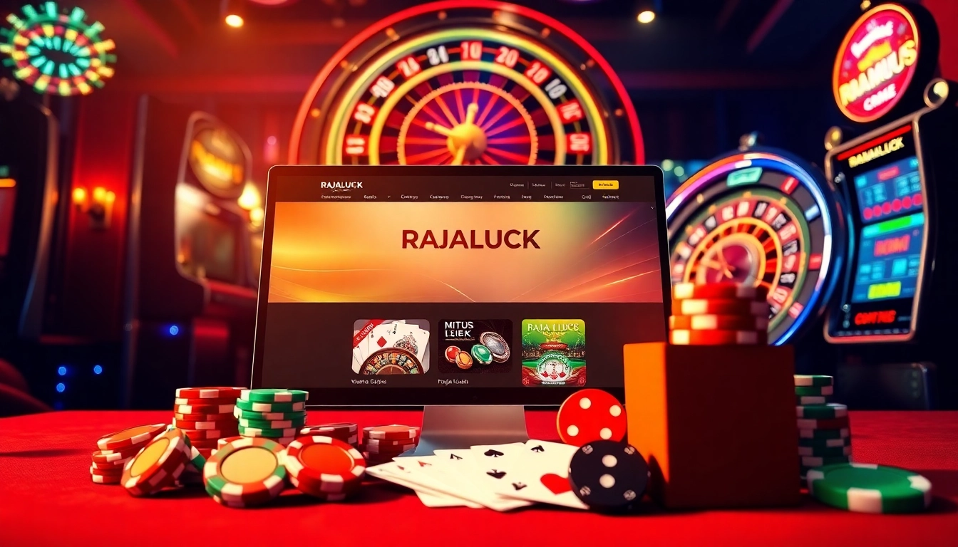 RAJALUCK offers an exciting online casino experience with vibrant games and engaging poker elements.